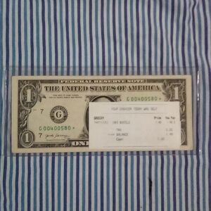 Valuable RARE Funny Replacement Note Dollar Bill